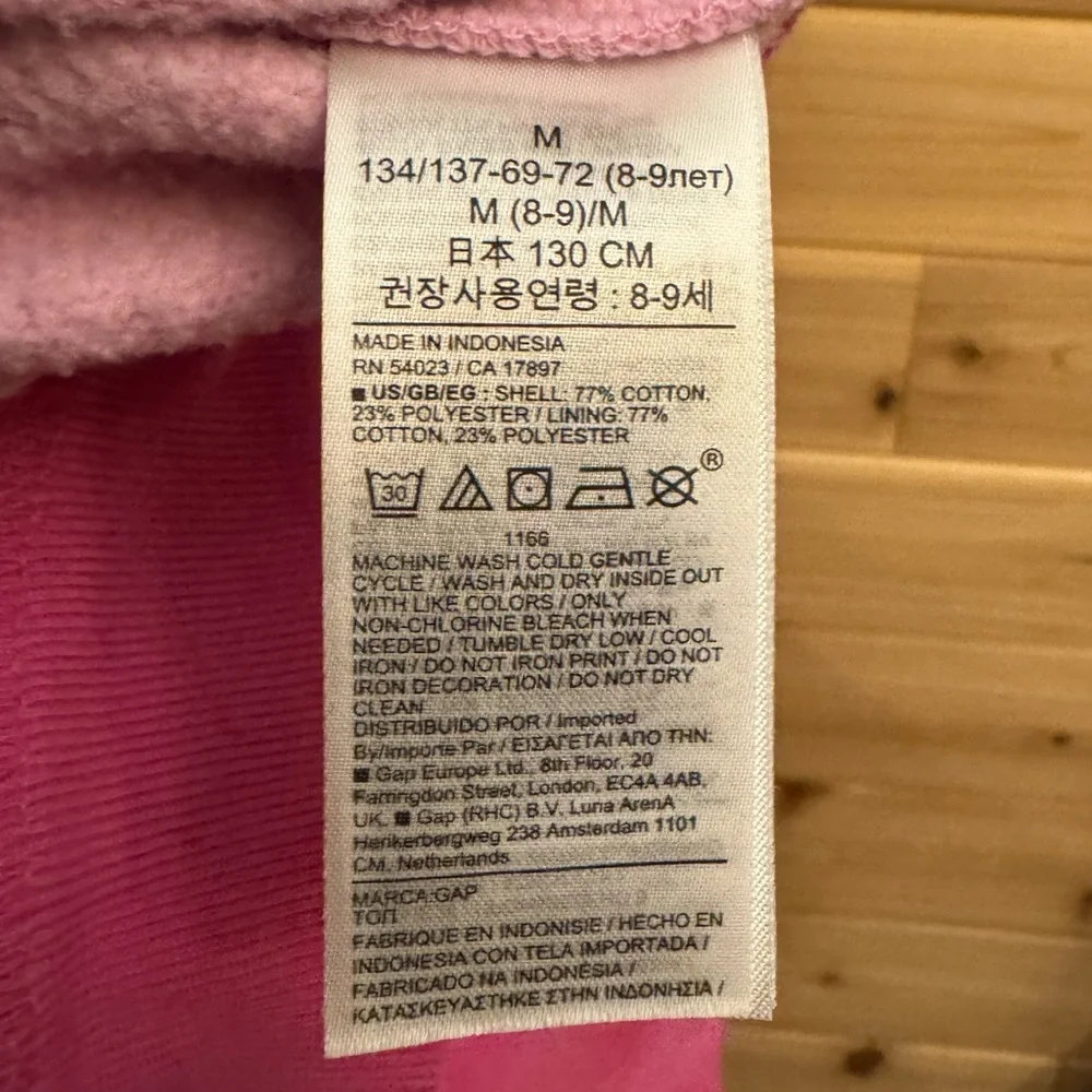 GAP 8/9 Pink Colorblock Barbie Pullover Hoodie Barbiecore Girly Preppy Cozy